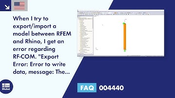 FAQ 004440 | When I try to export/import a model between RFEM and Rhino, I get an error regarding...