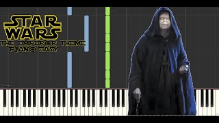 Emperor palpatine theme from Star wars (Easy mode) - Easy mode [Piano Tutorial] (Midi visualizer)