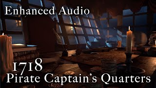 *NEW AUDIO* Pirate Captain's Quarters ASMR: Relaxing and Soothing Ambience for Reading or Sleeping