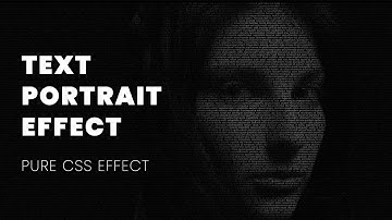 CSS Text Portrait Effect | CSS Tricks | Cool CSS Effects