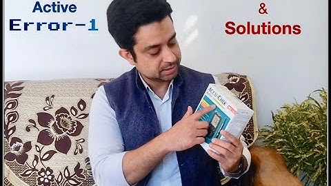 How to Resolve Error-1 (E1), Accu-Check Active Glucometer (Hindi Audio with English subtitles)