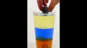Eksperimen Sains Seru! Perbedaan Density Cairan dalam Gelas #shorts #experiment #sains