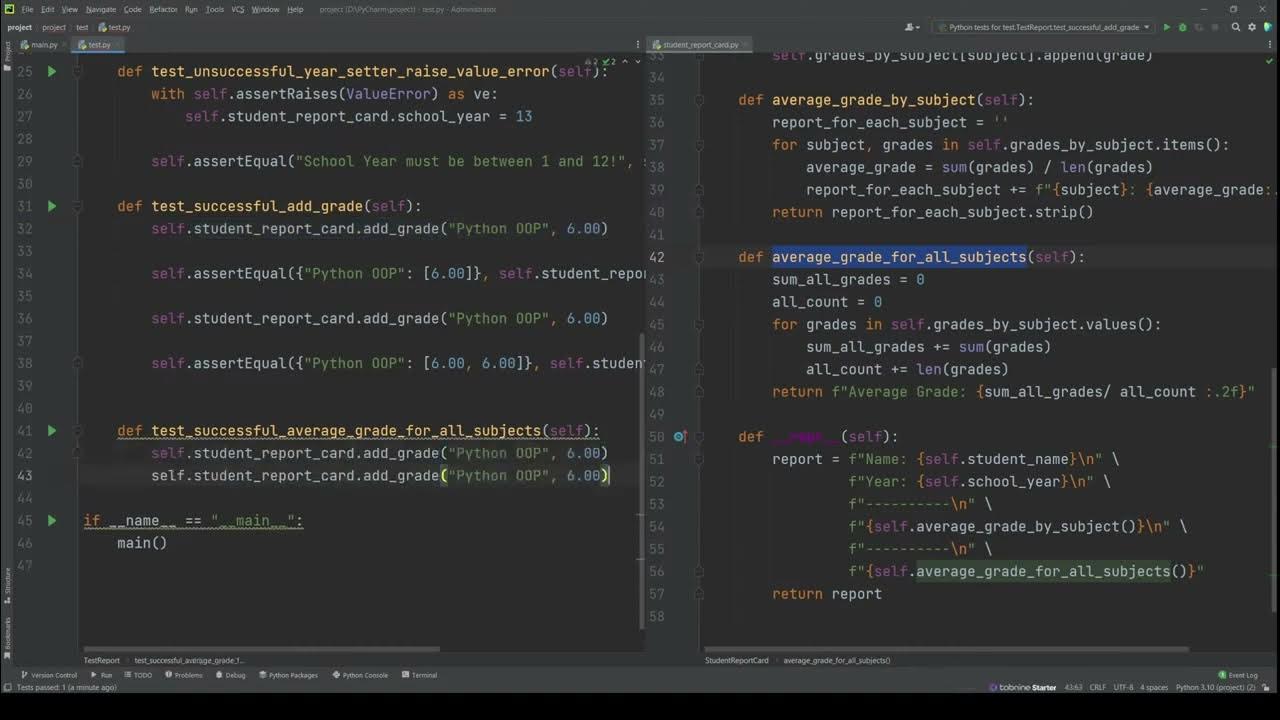 SoftUni OOP - 03. Student Report Card - Python OOP Retake Exam 22 Aug ...