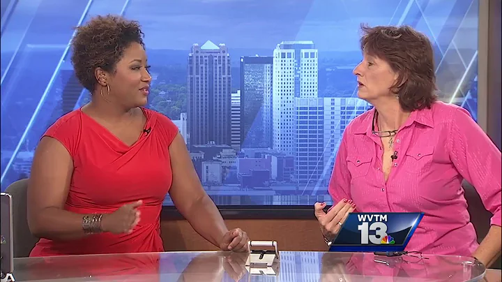 Comedian Julie Scoggins in studio with Eunice Elli...