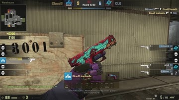 Cloud9 Skadoodle 1v4 GLOCK Clutch vs CLG Cache @ KRAKOW MINOR QUALIFIER