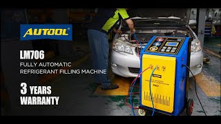 AUTOOL LM706 Fully Automatic Refrigerant Filling Machine A/C System Maintenance