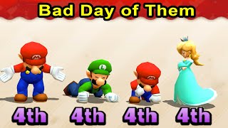 Mario Party The Top 100 - Bad Day of Mario Rosalina and Luigi vs Their Friends