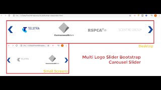 Multi-Logo Slider | logo slider bootstrap