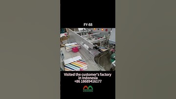 Automatic #paperbag handle pasting machine running in Indonesia