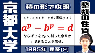 【京大1995】どこから手をつける？手強い整数問題｜大学入試 数学 過去問 素数