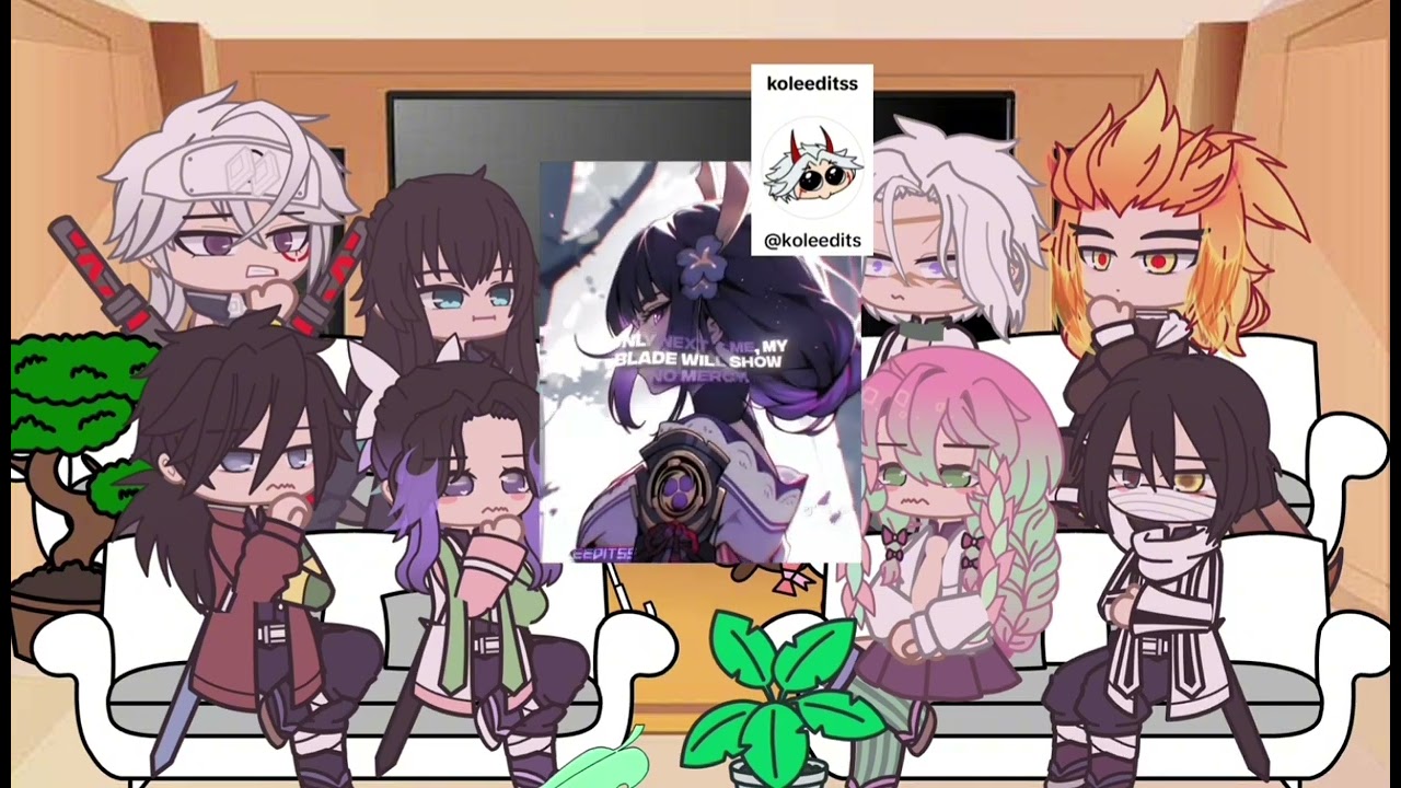 Hashiras react to Raiden shogun/ Ei  as a new uppermoon|| Gacha || Read desc||