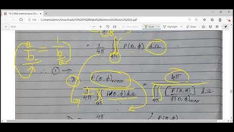 Module 3 18EC63 M&A lecture 40: Antenna parameters- Directivity D, Gain G