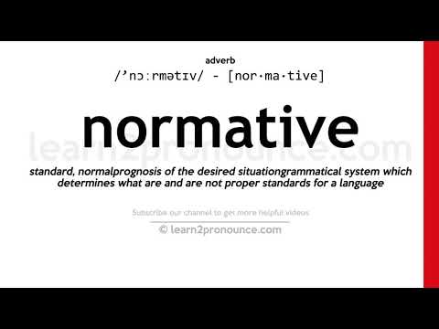 Pronunciation of Normative | Definition of Normative