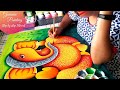 Peinture de texture de ganesha  tutoriel de peinture acrylique tutoriel de peinture abstraite de ganesha