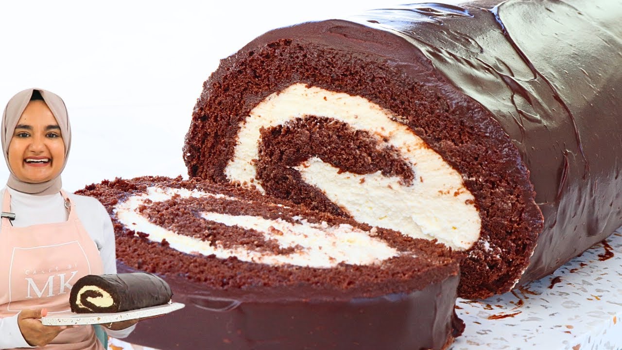 Decadent Chocolate Cake Roll - Cakes by MK