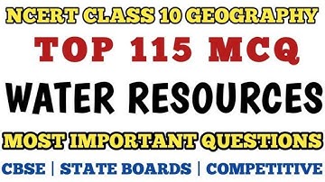 Best MCQ Class 10 Water resources // Class 10 NCERT MCQ // Water Resources Class 10 #mcqncert #ncert