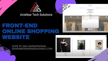 "FrontEnd Online Shopping Website"|Done By Isha Rameshwaram|Avishkar Tech Solutions Project Video