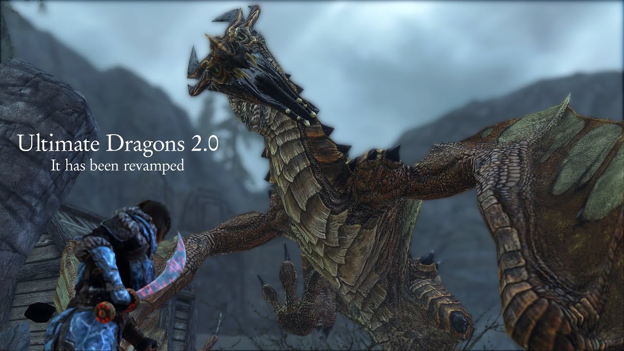 ドラゴン戦闘オーバーホールmod Ultimate Dragons Skyrimshot