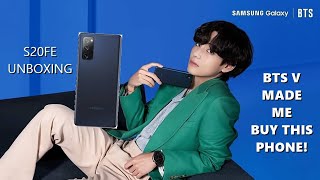 SAMSUNG GALAXY S20 FE UNBOXING \& FIRST LOOK | Galaxy S20 FE x BTS