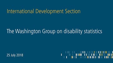 The Washington group on disability statistics - Making disability visible in statistics (Part 2)