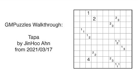 GMPuzzles - 2021/03/17 - Tapa by JinHoo Ahn