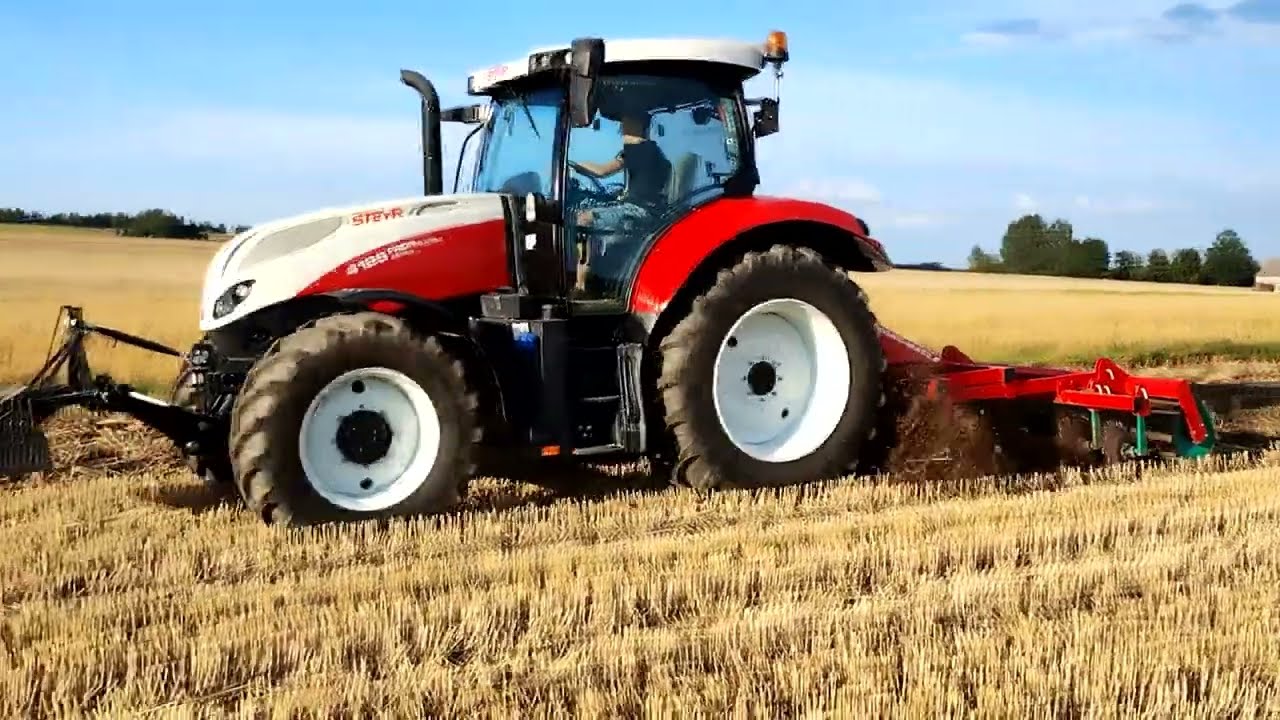 Gruberowanie ścierniska 2023 |Świętokrzyskie| Steyr 4125 Profi + AgroMasz 2,7m