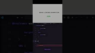 Smooth Wave Loading Animation Using Pure CSS 💙 #webdevelopment