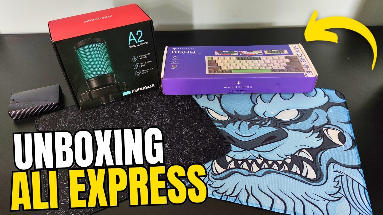 MEGA UNBOXING do Ali Express (comprei muita coisa pro setup)!! - YouTube