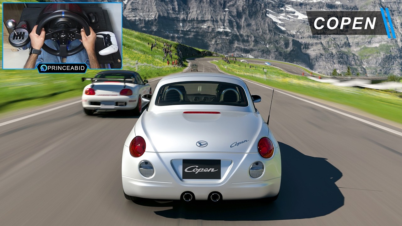 Copen on Eiger Nordwand | Gran Turismo 7 | Steering Wheel Gameplay | PS5 4k60