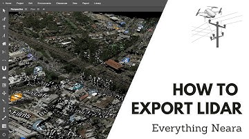 Exporting LIDAR from an existing project file in Neara