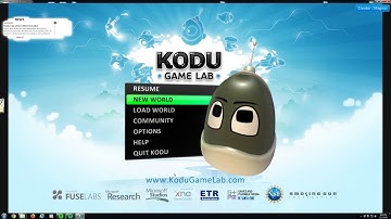 Saving and Exporting a Kodu World
