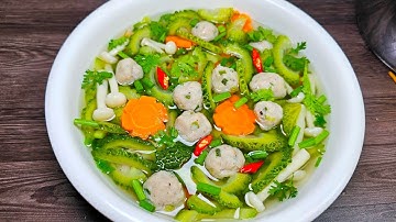 cách nấu CANH KHỔ QUA CÁ THÁC LÁC viên món canh ngon cho bữa cơm gia đình - Tú Lê Miền Tây