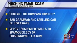 Clive Police Department on Netflix phishing scam