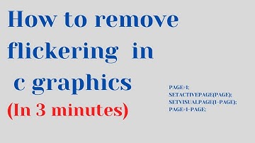 C-graphics15: how to remove flickering in c graphics