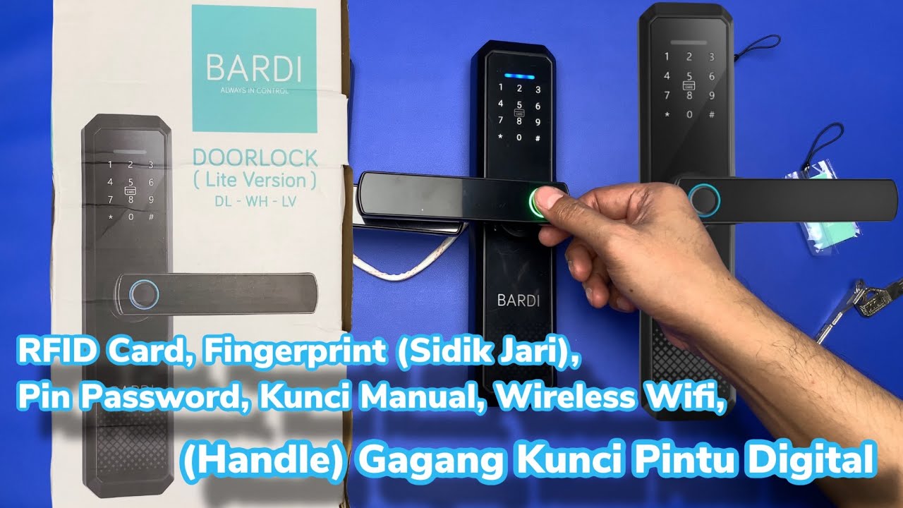 BARDI🔥Smart Door Lock (Lite Version)🔥RFID,Fingerprint,Pin Password