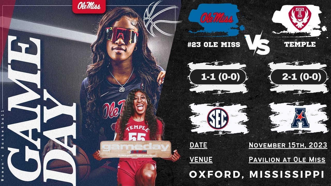 No. 23 Ole Miss vs Temple | NCAA Women's Basketball | 11.15.23