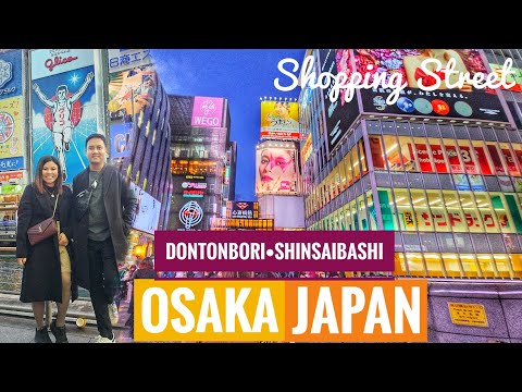Osaka Japan 2024 | Dotonbori  Walking Tour | Shinsaibashi Suji Shopping Street | Dotonbori at Night