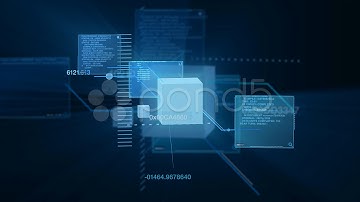 Digital Data Code Network Interface Technology. Stock Footage