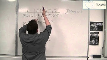 OCR MEI Statistics 1 3.02c A Discrete Probability Distribution Example 3