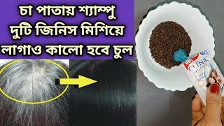 চা পাতায় শ্যাম্পু দুটি জিনিস মিশিয়ে লাগাও/চুল কালো ঘন সিল্কি শাইনি হবে নতুন চুল গজাবে/Hair Colour screenshot 3