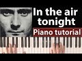 Como tocar "In the air tonight"(Phil Collins) - Piano tutorial, partitura y Mp3