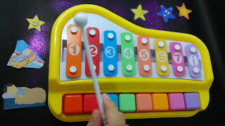 How to play Twinkle twinkle little star piano Xylophone tutorial easy with notes keys and numbers screenshot 5