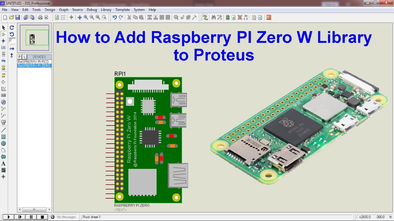 How to Add Raspberry Pi Zero W Library to Proteus | Step-by-Step Guide ...