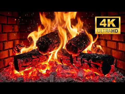 Relaxing Fireplace 4K 🔥 Warm Light, Subtle Crackles & Sleep Ambience