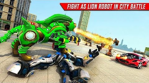 Lion Robot Car Transforming Game | Robot Shooting | Chari Games