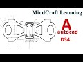 AutoCAD 2D practice D34 #automobile #autocad_hindi_tutorial #cadsoftware #drawing #anime #art