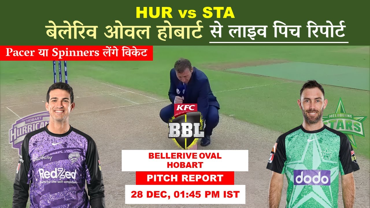 Hobart Hurricanes vs Melbourne Stars Pitch Report, Bellerive Oval Hobart Pitch Report, Hobart Pitch
