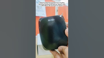 SHIDU Portable Rechargeable Voice Amplifier Wired Neckband Microphone AUX USB Unboxing and Review