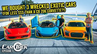 We Bought 3 Cheap Wrecked Exotic Cars For Less $$$ Than A C8 Z06 Corvette | Car Trek S9E1 by Tavarish 2,436,669 views 1 year ago 45 minutes