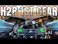 0180 kmh in 1 gear  kawasaki h2r  zs motovlogs 